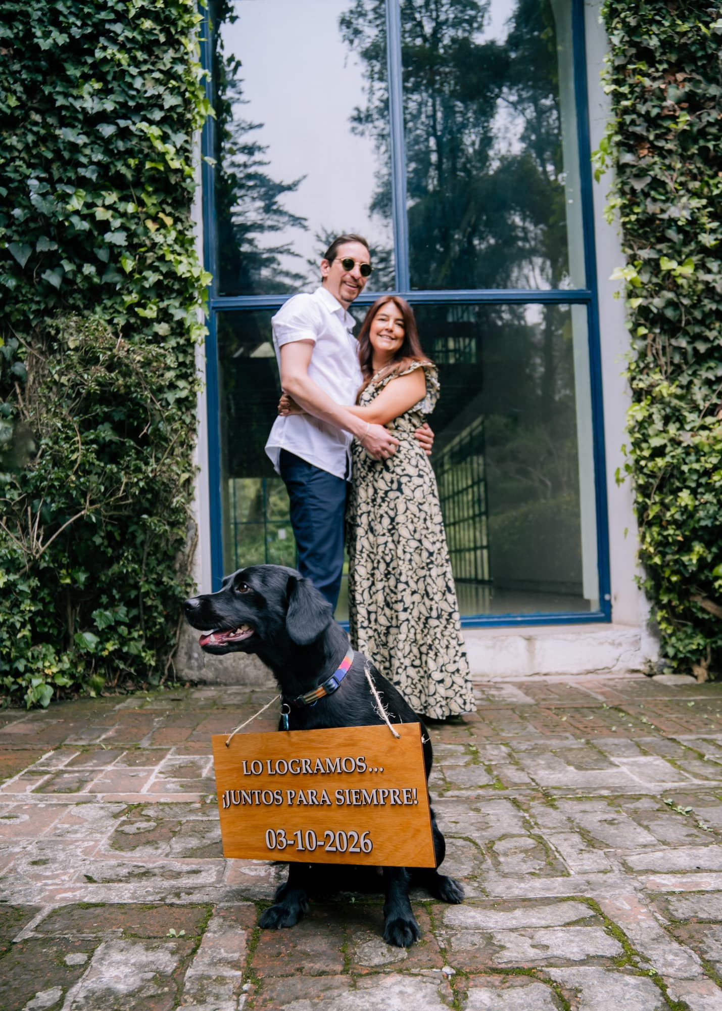 Pareja compromiso exteriores